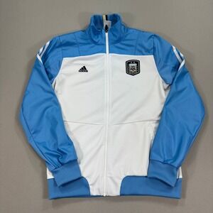 Adidas Team Argentina Track Jacket AFA Men's Large Blue White Trefoil Full Zip